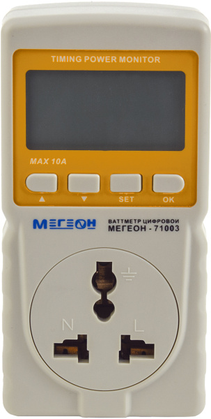 Ваттметр с функцией таймера МЕГЕОН 71003 купить по низкой цене | МАКСПРОФИТ